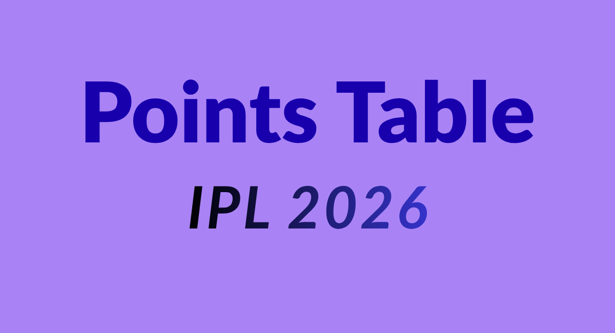 IPL 2026 points table