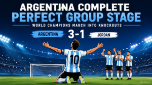 Argentina vs Jordan FIFA World Cup 2026: Messi Inspires Perfect Finish for Champions 
